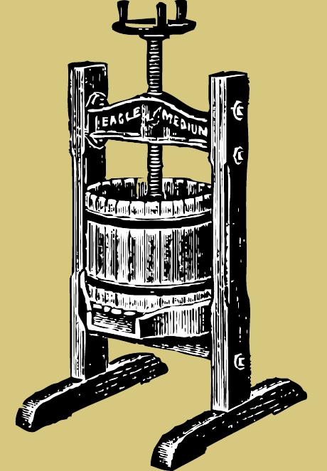 Old fashioned wine press.